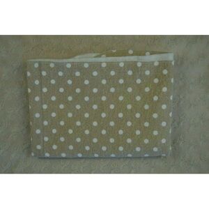 Kidsline Tan White Polka Dots Baby Receiving Blanket Flannel Security Lovey
